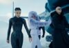 Maria Gabriela De Faria as The Engineer, Sara Sampaio as Eve and Nicholas Hoult as Lex Luthor in Superman, directed by James Gunn. Copyright: Warner Bros. Entertainment Inc. All Rights Reserved. TM & Copyright DC.
