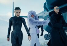Maria Gabriela De Faria as The Engineer, Sara Sampaio as Eve and Nicholas Hoult as Lex Luthor in Superman, directed by James Gunn. Copyright: Warner Bros. Entertainment Inc. All Rights Reserved. TM & Copyright DC.