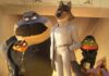 Mr Snake (voiced by Marc Maron), Mr Shark (Craig Robinson), Mr Wolf (Sam Rockwell), Mr Piranha (Anthony Ramos) and Ms Tarantula (Awkwafina) in The Bad Guys 2, directed by Pierre Perifel. Copyright: DreamWorks Animation LLC/Universal Pictures. All Rights Reserved.