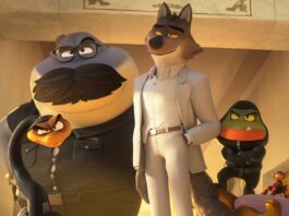 Mr Snake (voiced by Marc Maron), Mr Shark (Craig Robinson), Mr Wolf (Sam Rockwell), Mr Piranha (Anthony Ramos) and Ms Tarantula (Awkwafina) in The Bad Guys 2, directed by Pierre Perifel. Copyright: DreamWorks Animation LLC/Universal Pictures. All Rights Reserved.