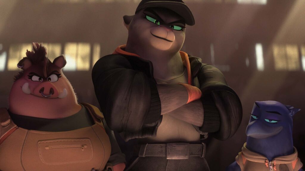 Pigtail (voiced by Maria Bakalova), Kitty Kat (Danielle Brooks) and Doom (Natasha Lyonne) in The Bad Guys 2, directed by Pierre Perifel. Copyright: DreamWorks Animation LLC/Universal Pictures. All Rights Reserved.