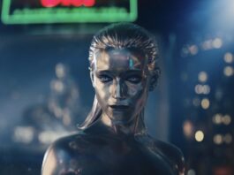 Julia Garner as Shalla-Bal/Silver Surfer in The Fantastic Four: First Steps, directed by Matt Shakman. Copyright: 20th Century Studios/Marvel Studios. All Rights Reserved. Copyright & TM Marvel.