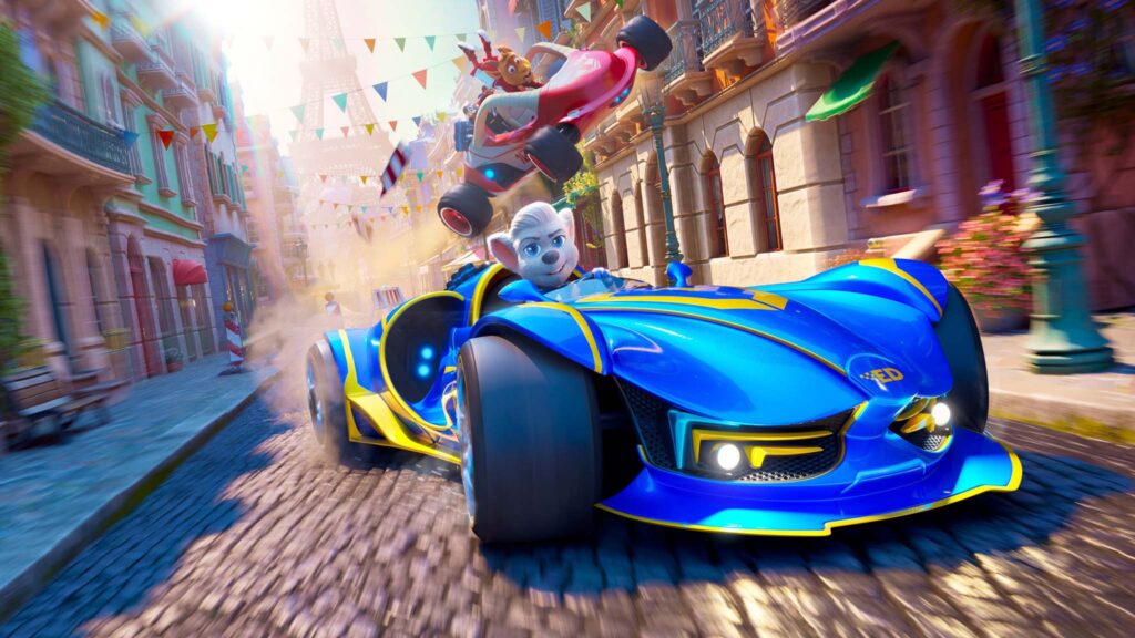 Ed (voiced by Thomas Brodie-Sangster) and Boeckli (DJ Bobo) in Grand Prix Of Europe, directed by Waldemar Fast. Copyright: Kazoo Films. All Rights Reserved.