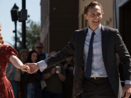Annalise Basso as Janice Halliday and Tom Hiddleston as Charles 'Chuck' Krantz in The Life Of Chuck, directed by Mike Flanagan. Photo: Dan Anderson. Copyright: Intrepid Pictures. All Rights Reserved.