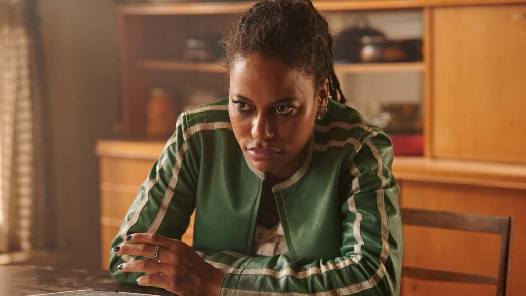 Taylour Paige as JJ Doherty in The Toxic Avenger Uncut, directed by Macon Blair. Photo: Yana Blajeva. Copyright: Legendary/Signature Entertainment. All Rights Reserved.