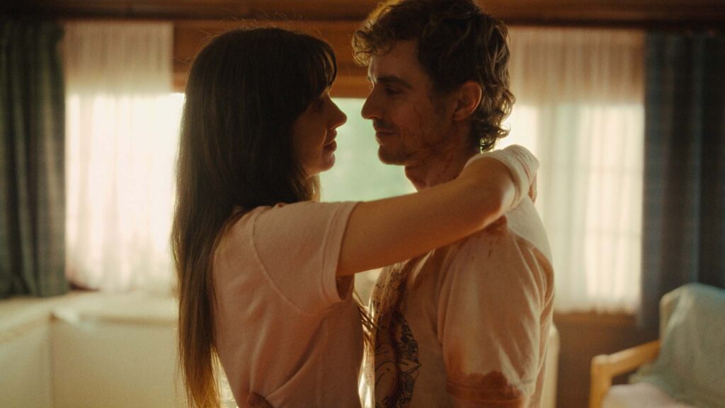 Alison Brie as Millie and Dave Franco as Tim in Together, directed by Michael Shanks. Photo: Ben King. Copyright: Picturestart/Tango Entertainment/30West/Entertainment Film Distributors. All Rights Reserved.