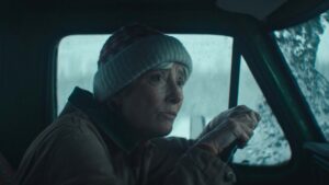 Emma Thompson as Barb Sorenson in Dead Of Winter, directed by Brian Kirk. Copyright: Vertigo Releasing/Stampede Ventures/Augenschein. All Rights Reserved.