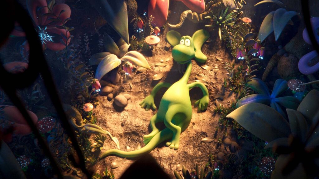 Diplo the young Diplodocus (voiced by Julian Wanderer) in Diplo: The Mighty Dinosaur, directed by Wojciech Wawszczyk. Copyright: Signature Entertainment. All Rights Reserved.