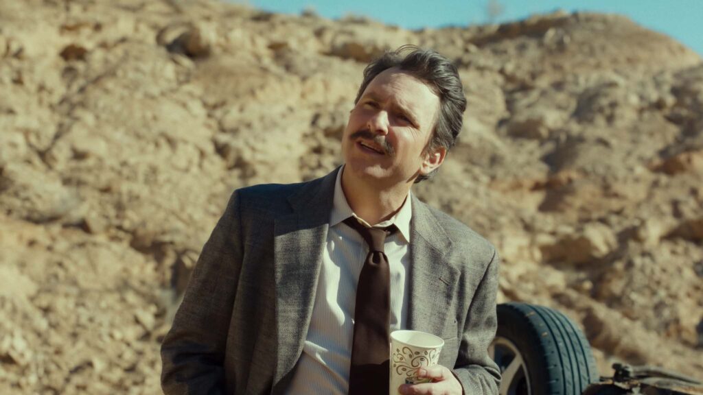 Charlie Day as Marty Metakawitch in Honey Don’t, directed by Joel Coen. Copyright: Focus Features LLC. All Rights Reserved.