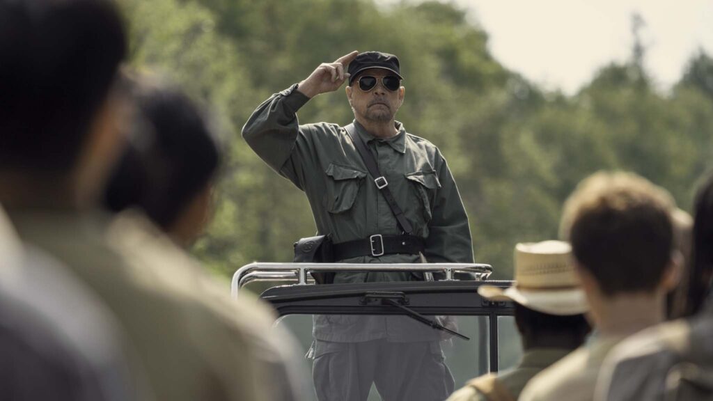 Mark Hamill as The Major in The Long Walk, directed by Francis Lawrence. Photo: Murray Close. Copyright: Lionsgate. All Rights Reserved.