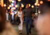 Emily Blunt as Dawn Staples and Dwayne Johnson as Mark Kerr in The Smashing Machine, directed by Benny Safdie. Copyright: A24 Films. All Rights Reserved.