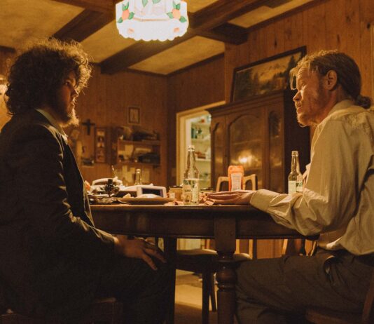Aidan Delbis as Don and Jesse Plemons as Teddy in Bugonia, directed by Yorgos Lanthimos. Photo: Atsushi Nishijima. Copyright: Focus Features, LLC. All Rights Reserved.