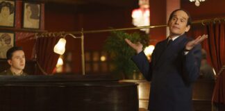 Jonah Lees as Morty Rifkin and Ethan Hawke as Lorenz Hart in Blue Moon, directed by Richard Linklater. Photo: Sabrina Lantos. Copyright: CTMG, Inc. All Rights Reserved.