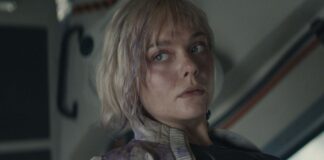 Elle Fanning as Thia in Predator: Badlands, directed by Dan Trachtenberg. Copyright: 20th Century Studios. All Rights Reserved.