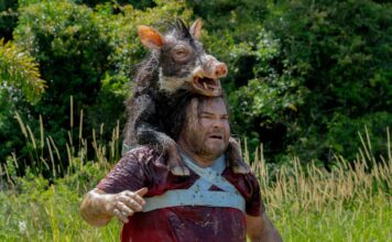 Jack Black as Doug in Anaconda, directed by Tom Gormican. Photo: Bradley Patrick. Copyright: 2025 CTMG, Inc. All Rights Reserved.