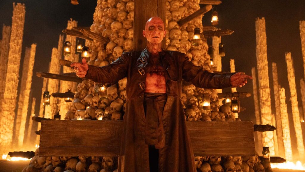 Ralph Fiennes as Dr Kelson in 28 Years Later: The Bone Temple, directed by Nia DaCosta. Photo: Miya Mizuno. Copyright: CTMG, Inc. All Rights Reserved.