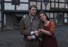 Top 3 Films of the Week 6 January 2026 Jessie Buckley as Agnes and Joe Alwyn as Bartholomew in Hamnet, directed by Chloe Zhao. Photo: Agata Grzybowska. Copyright: Focus Features LLC. All Rights Reserved.