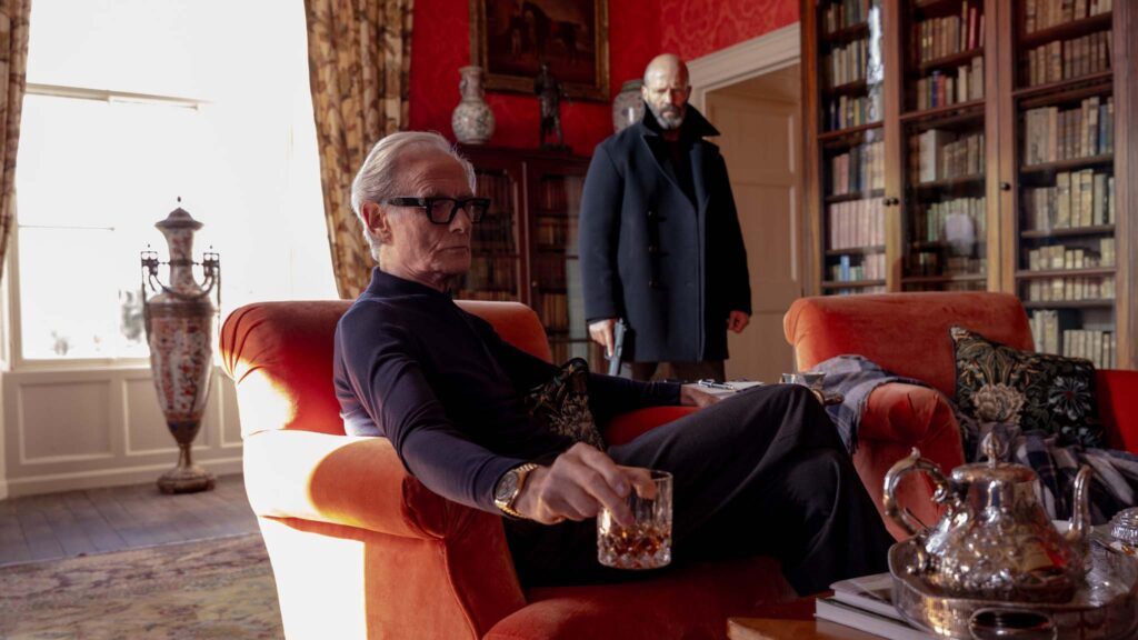 Bill Nighy as Steven Manafort and Jason Statham as Michael Mason in Shelter, directed by Ric Roman Waugh. Photo: Daniel Smith. Copyright: Black Bear. All Rights Reserved.