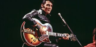 Elvis Presley in EPIC: Elvis Presley In Concert, directed by Baz Luhrmann. Copyright: Universal Pictures. All Rights Reserved.