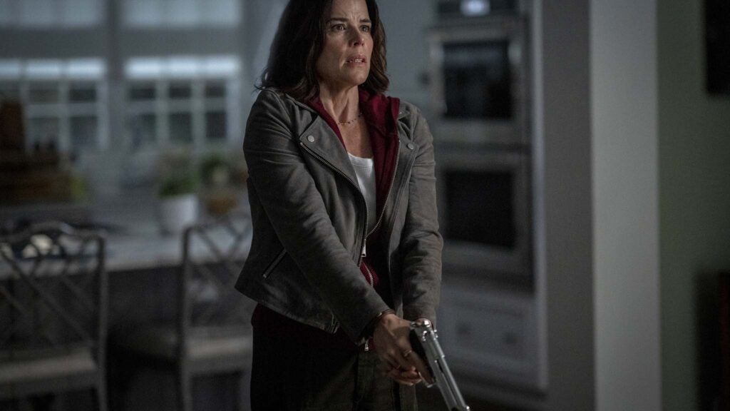 Neve Campbell as Sidney Prescott in Scream 7, directed by Kevin Williamson. Photo: Jessica Miglio. Copyright: 2025 Paramount Pictures. All Rights Reserved.