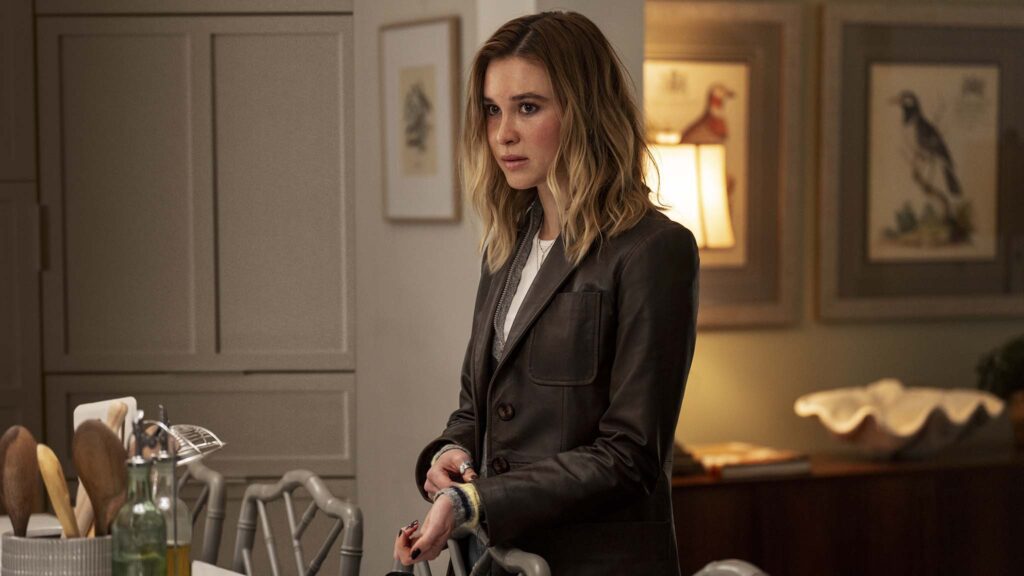 Isabel May as Tatu Prescott in Scream 7, directed by Kevin Williamson. Photo: Jessica Miglio. Copyright: 2025 Paramount Pictures. All Rights Reserved.