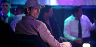 Glen Powell as Becket Redfellow in How To Make A Killing, directed by John Patton Ford. Photo: Ilze Kitshoff. Copyright: StudioCanal. All Rights Reserved.