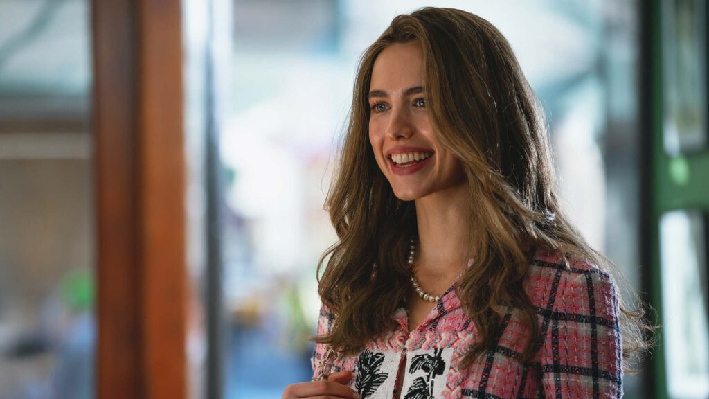 Margaret Qualley as Julia Steinway in How To Make A Killing, directed by John Patton Ford. Photo: Ilze Kitshoff. Copyright: StudioCanal. All Rights Reserved.