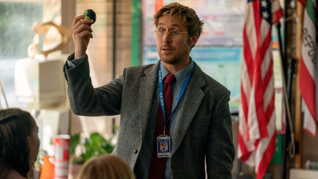 Ryan Gosling as Ryland Grace in Project Hail Mary, directed by Phil Lord and Christopher Miller. Photo: Jonathan Olley. Copyright: Amazon Content Services LLC. All Rights Reserved.