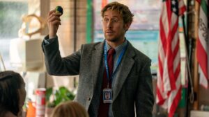 Ryan Gosling as Ryland Grace in Project Hail Mary, directed by Phil Lord and Christopher Miller. Photo: Jonathan Olley. Copyright: Amazon Content Services LLC. All Rights Reserved.