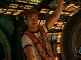 Ryan Gosling as Ryland Grace in Project Hail Mary, directed by Phil Lord and Christopher Miller. Photo: Jonathan Olley. Copyright: Amazon Content Services LLC. All Rights Reserved.