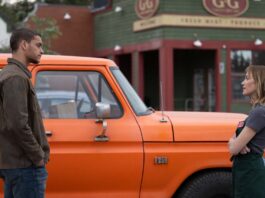 Tyriq Withers as Ledger Ward and Maika Monroe as Kenna Rowan in Reminders Of Him, directed by Vanessa Caswill. Photo: Michelle Faye. Copyright: Universal Pictures. All Rights Reserved.