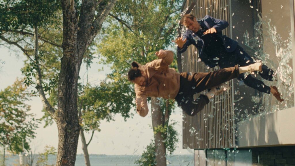 Kyle Marvin as Carey and Michael Angelo Covino as Paul in Splitsville, directed by Michael Angelo Covino. Copyright: Universal Pictures. All Rights Reserved.