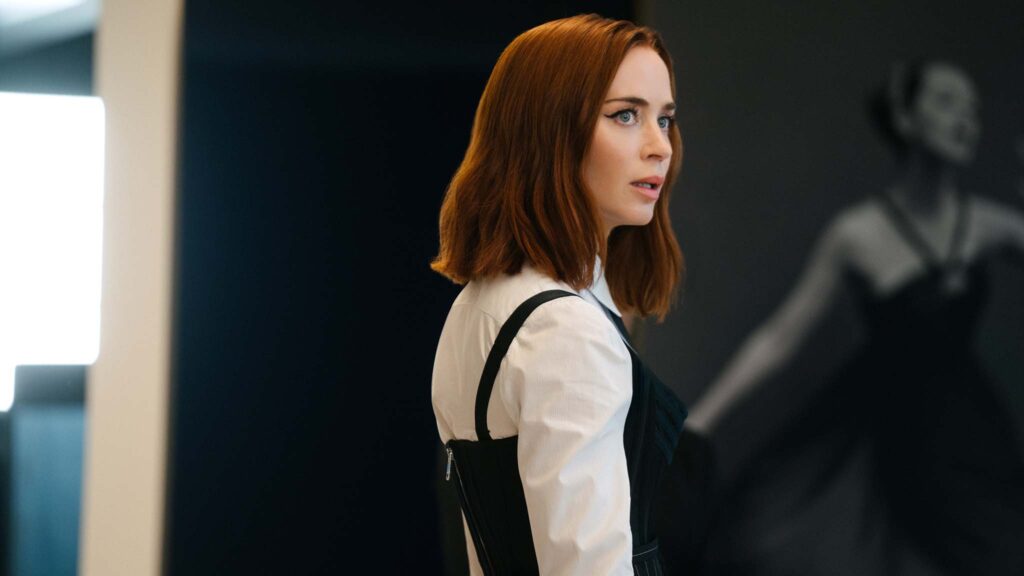 Emily Blunt as Emily Charlton in The Devil Wears Prada 2, directed by David Frankel. Photo: Macall Polay. Copyright: 20th Century Studios. All Rights Reserved.