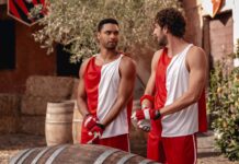 Regé-Jean Page as Michael and Lorenzo de Moor as Matteo in You, Me & Tuscany, directed by Kat Coiro. Photo: Giulia Parmigiani. Copyright: Universal Studios. All Rights Reserved.