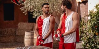 Regé-Jean Page as Michael and Lorenzo de Moor as Matteo in You, Me & Tuscany, directed by Kat Coiro. Photo: Giulia Parmigiani. Copyright: Universal Studios. All Rights Reserved.