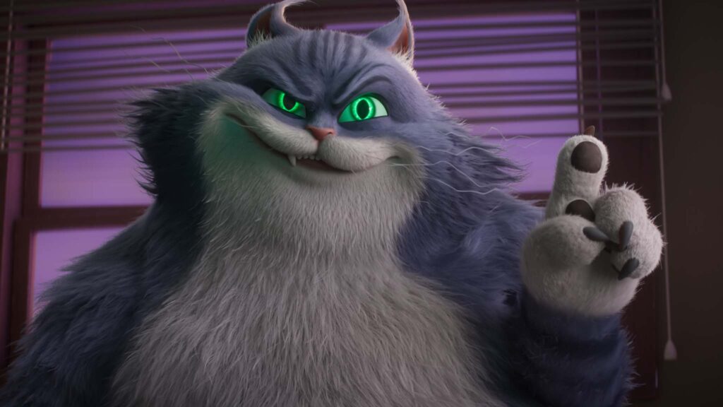 Villainous cat Puddy (voiced by Ruairi MacDonald) in Charlie The Wonderdog, directed by Shea Wageman. Copyright: Altitude Film Distribution. All Rights Reserved.