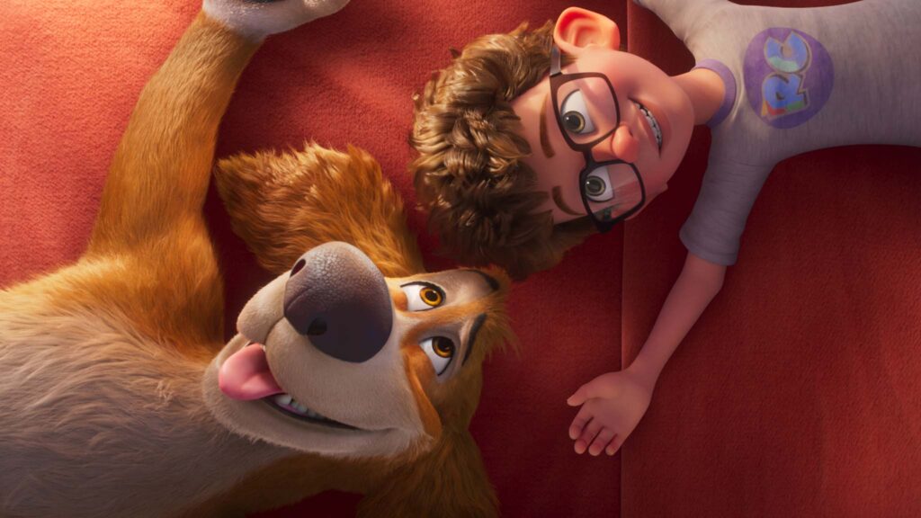 Charlie the Wonderdog (voiced by Owen Wilson) and Charlie’s owner Danny (Dawson Littman) in Charlie The Wonderdog, directed by Shea Wageman. Copyright: Altitude Film Distribution. All Rights Reserved.