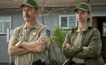 Bob Odenkirk as Ulysses Richardson and Jess Mcleod as Alex in Normal, directed by Ben Wheatley. Copyright: Magnolia Films. All Rights Reserved.