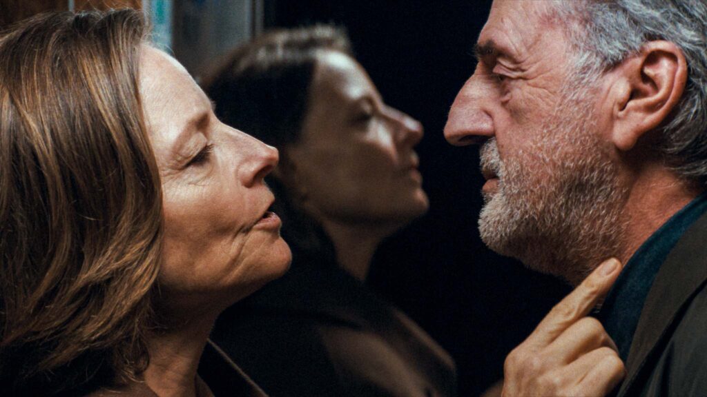 Jodie Foster as Lilian Steiner and Daniel Auteuil as Gabriel Haddad in A Private Life, directed by Rebecca Zlotowski. Photo: Jerome Prebois. Copyright: Altitude Film Distribution. All Rights Reserved.