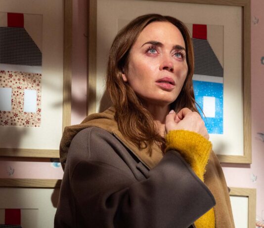 Emily Blunt as Margaret Fairchild, directed by Steven Spielberg. Photo: Niko Tavernise. Copyright: Universal Studios. All Rights Reserved.