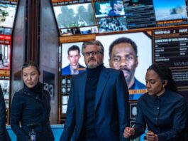 Colin Firth as Noah Scanlon, directed by Steven Spielberg. Photo: Niko Tavernise. Copyright: Universal Pictures and Amblin Entertainment. All Rights Reserved.