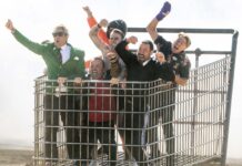 Preston Lacy, Johnny Knoxville, Wee Man, Steve-O, Danger Ehren, Preston Lacy, Chris Pontius and Dave England in Jackass: Best And Last, directed by Jeff Tremaine. Photo: Sean Cliver. Copyright: Paramount Pictures. All Rights Reserved.