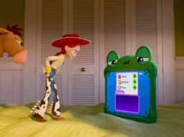 Bullseye, Jessie, and Lilypad in Toy Story 5, directed by Andrew Stanton. Copyright: 2026 Disney/Pixar. All Rights Reserved.