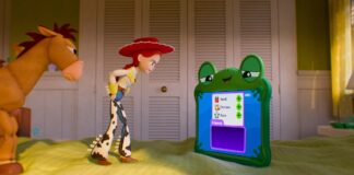 Bullseye, Jessie, and Lilypad in Toy Story 5, directed by Andrew Stanton. Copyright: 2026 Disney/Pixar. All Rights Reserved.