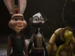 Chickenhare, Meg and Abe in Chickenhare And The Secret Of The Groundhog, directed by Benjamin Mousquet. Copyright: Miracle/iHeart Cinema. All Rights Reserved.