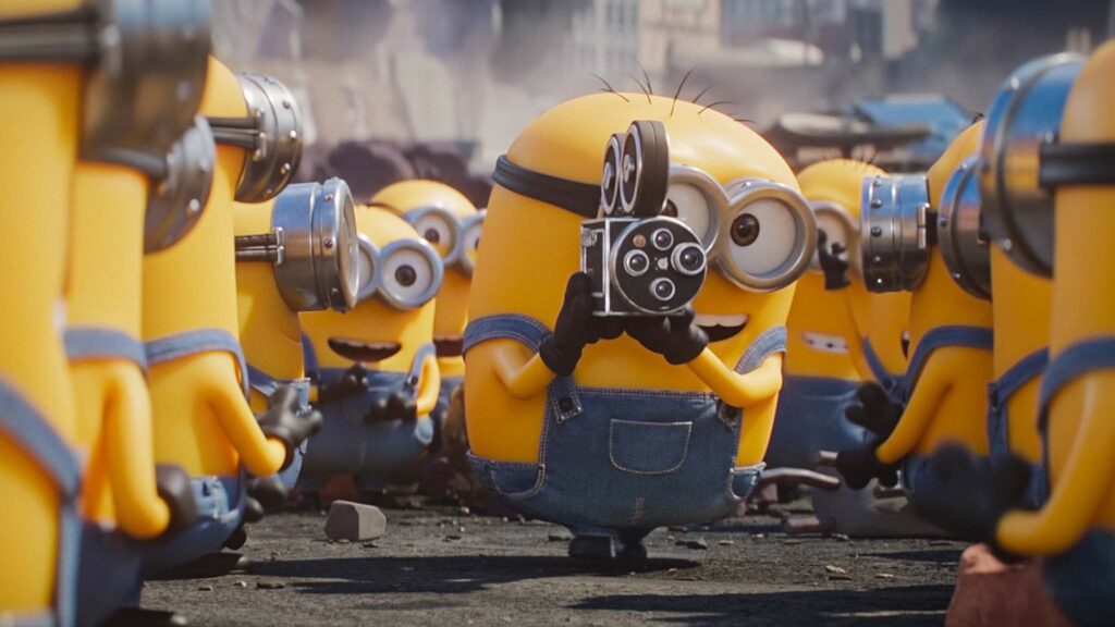 Minion James (voiced by Pierre Coffin) in Minions & Monsters, directed by Pierre Coffin. Copyright: Illumination/Universal Studios. All Rights Reserved.
