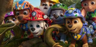 PAW Patrol: The Dino Movie, directed by Cal Brunker. Copyright: Paramount Pictures. All Rights Reserved.