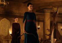 Top 3 Films of the Week 13 July 2026 Mia Goth as Melantho and Anne Hathaway as Penelope in The Odyssey, directed by Christopher Nolan. Photo: Melinda Sue Gordon. Copyright: Universal Studios. All Rights Reserved.