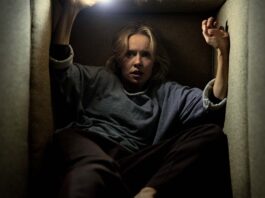 Amelia Eve and Gemma in Insidious: Out Of The Further, directed by Jacob Chase. Photo: Narelle Portanier. Copyright: Screen Gems/CTMG, Inc. All Rights Reserved.