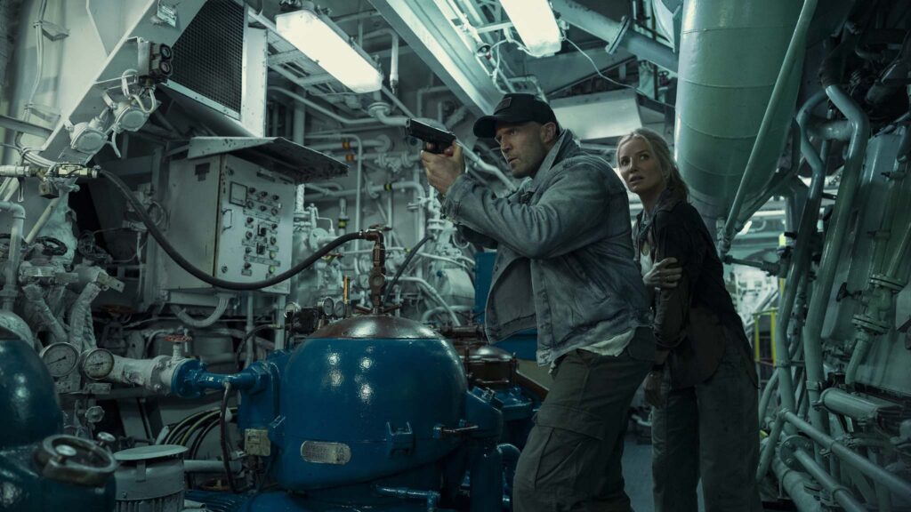 Jason Statham as Cole Reed and Annabelle Wallis as Angie Ellis in Mutiny, directed by Jean-François Richet. Photo: Dan Smith. Copyright: Lionsgate. All Rights Reserved.